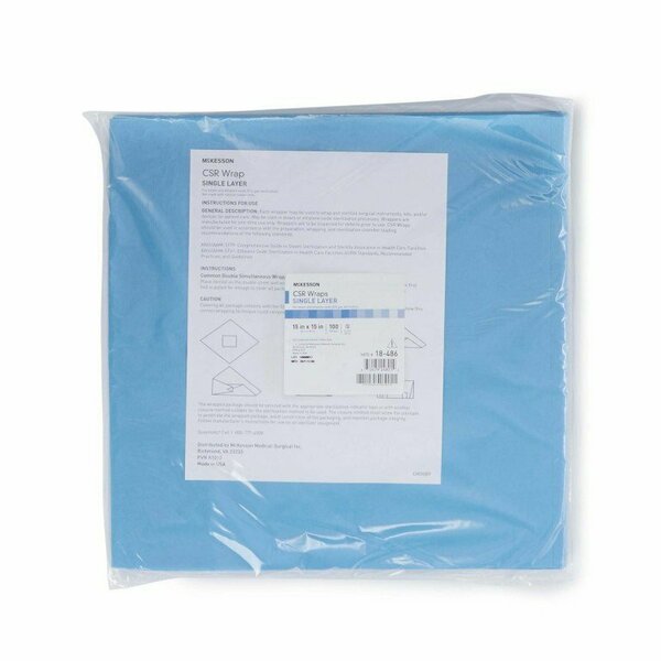 Mckesson Single Layer Sterilization Wrap, 15 x 15 Inch, 1000PK 18-486